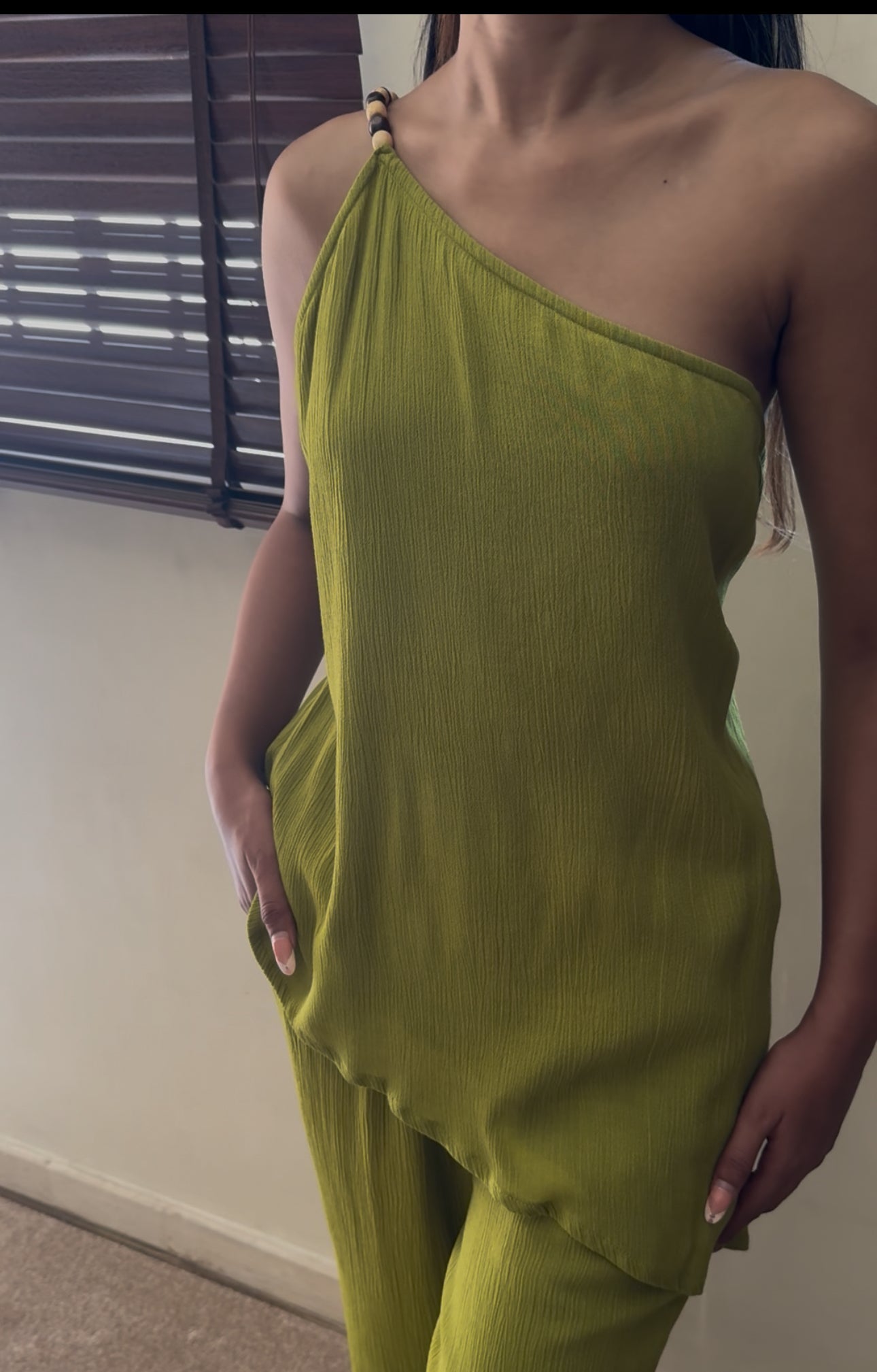 The Soft Sway Top : Olive Yellow