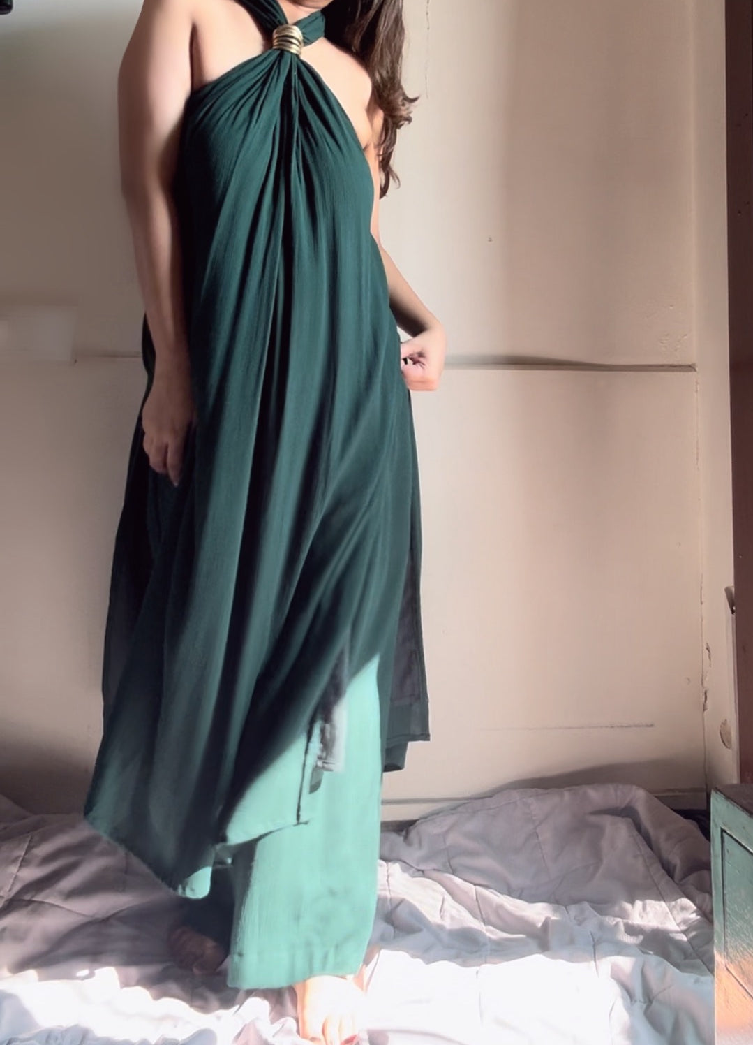 The Gloria Long Aurum : Forest Green