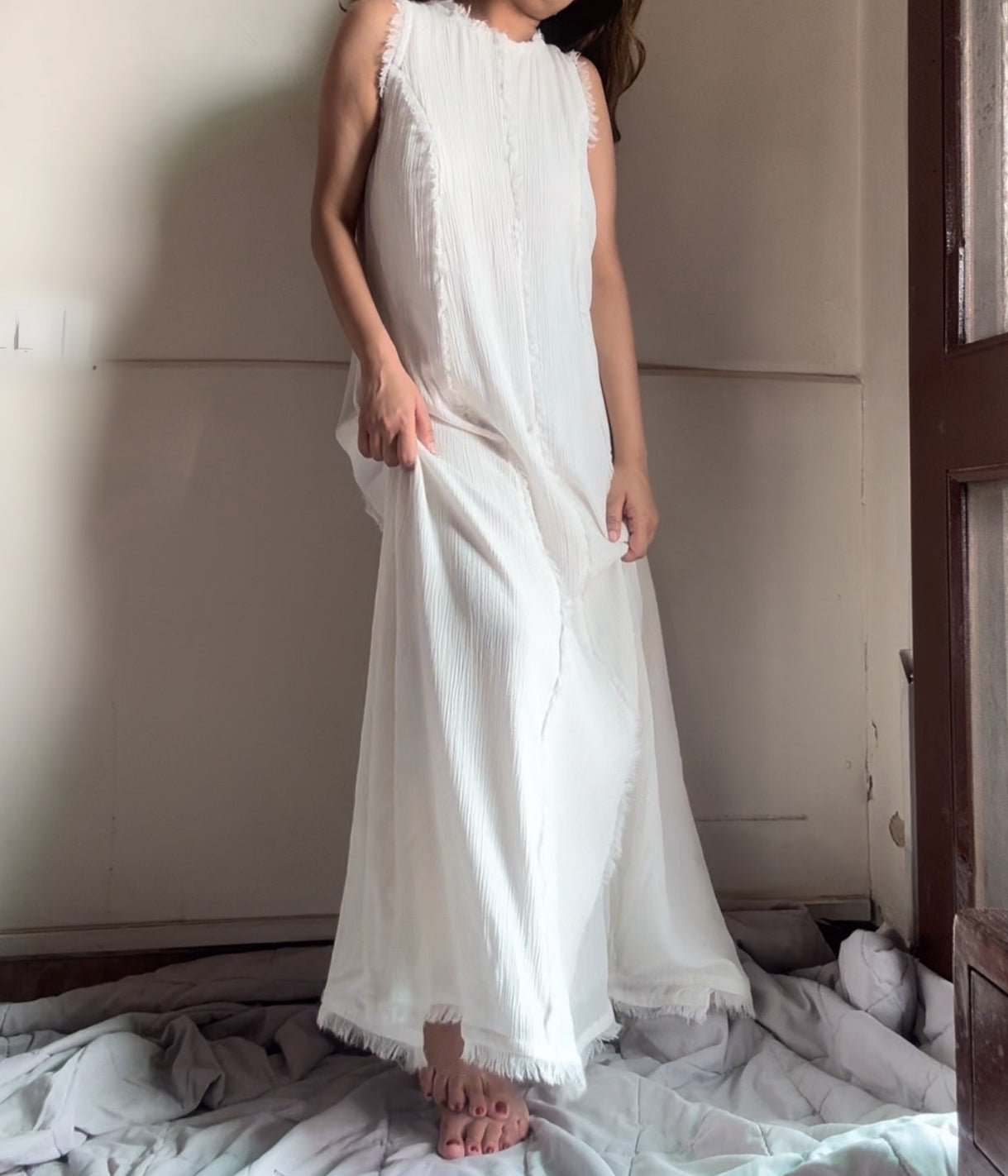 The Zaria Maxi : White