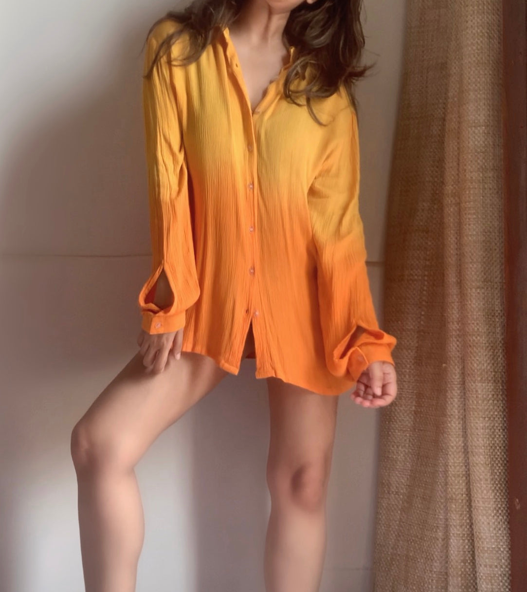 The Sand Shirt : Yellow And Orange Ombré