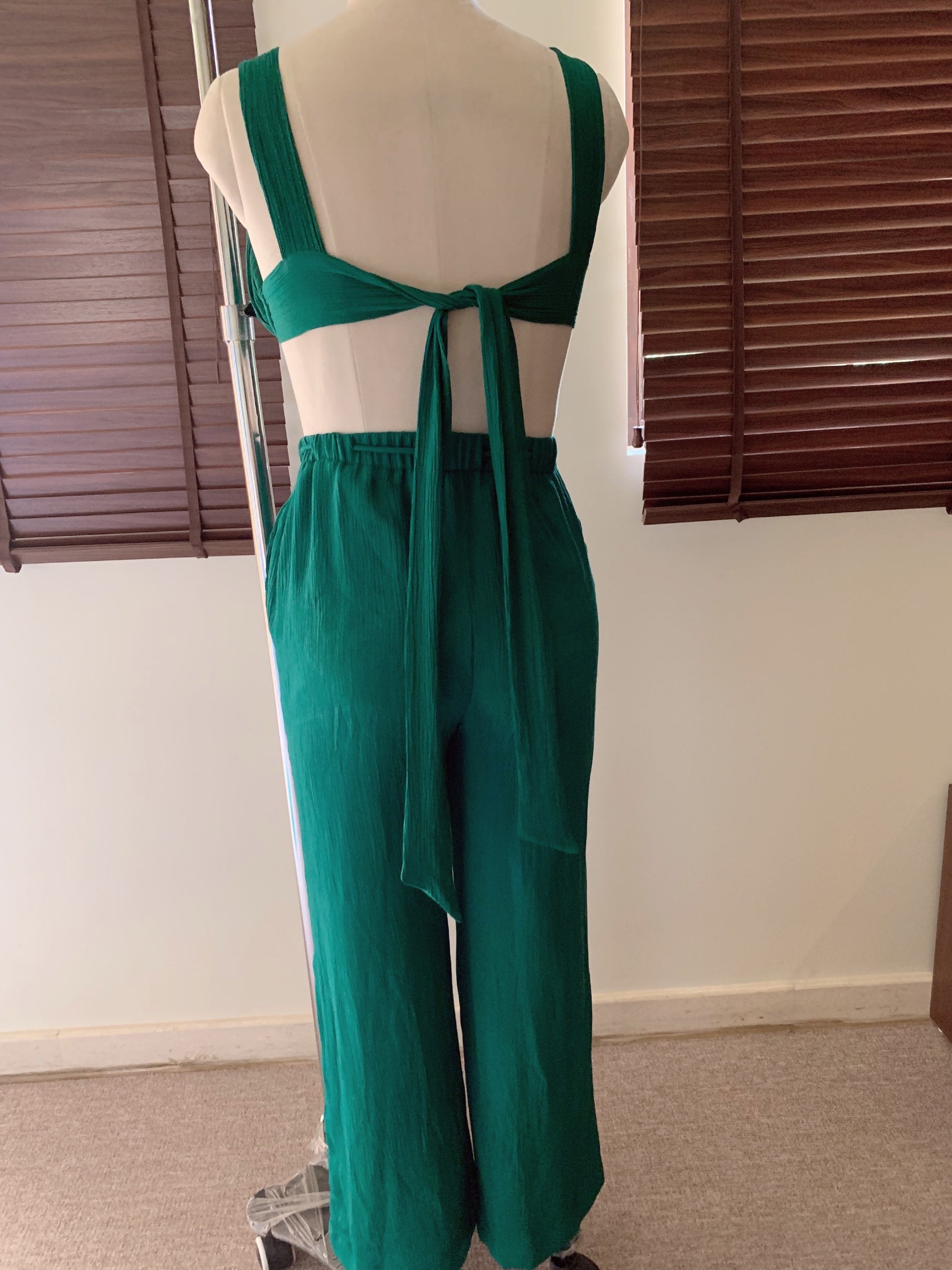 The Sand Set + The Shell Bralette : Jade Green