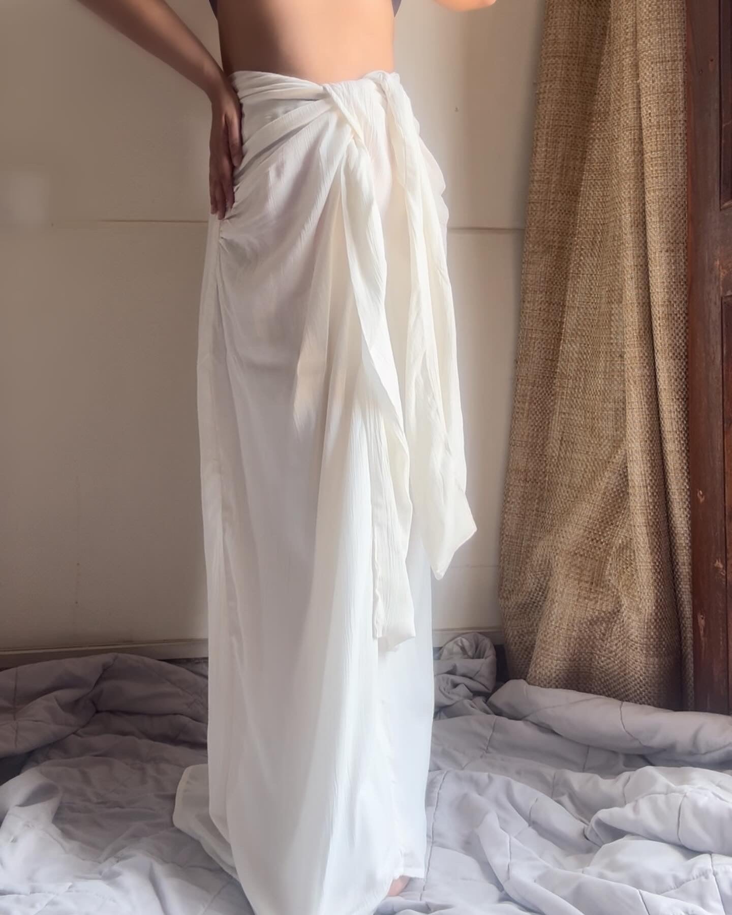 Eden Sarong Skirt : White