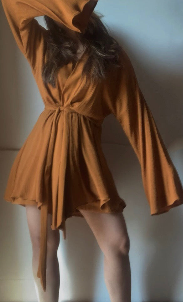 THE AMBER : Honey Robe + Shorts