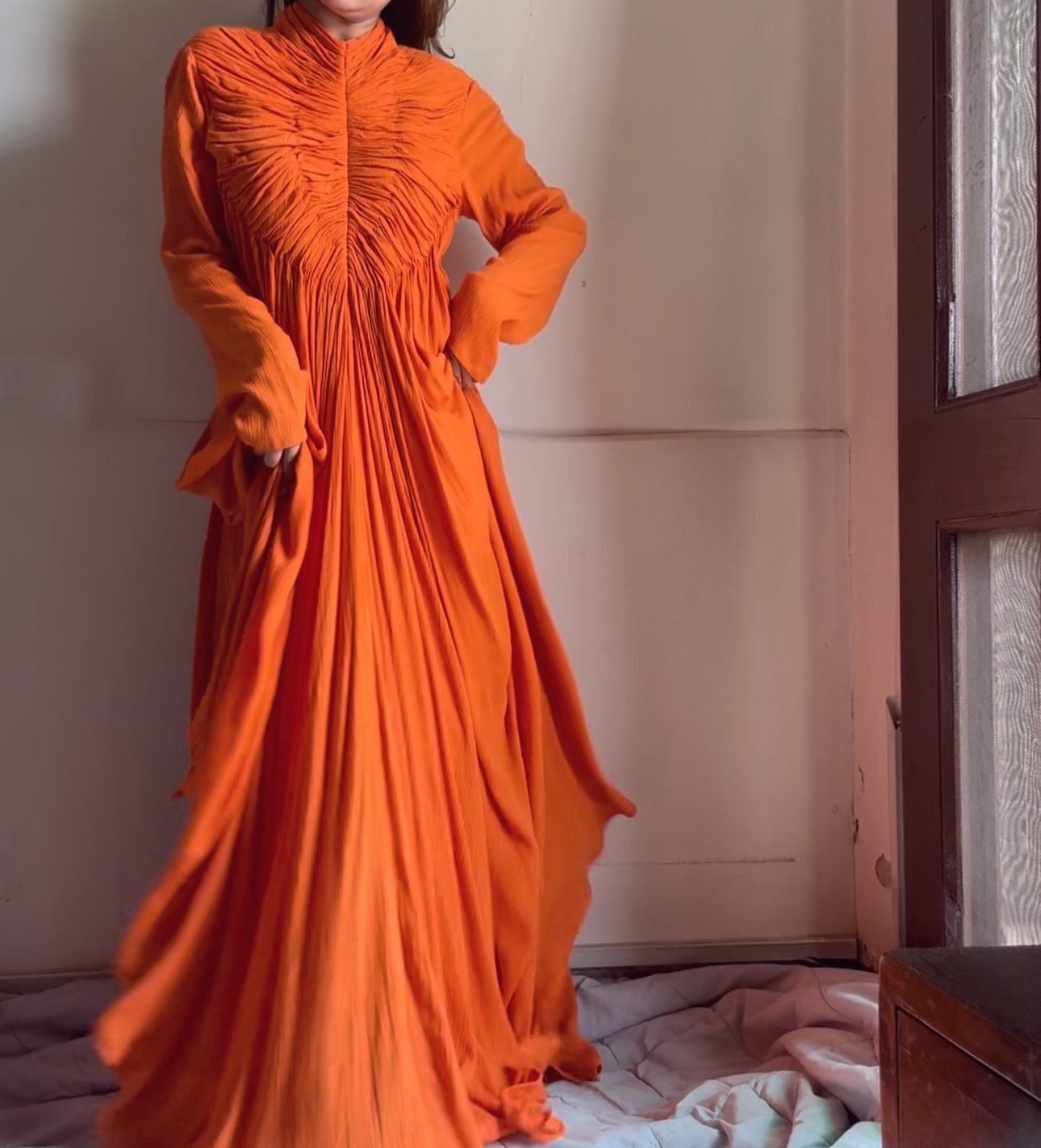 The Horizon Blush Set With Sleeves : Tangerine