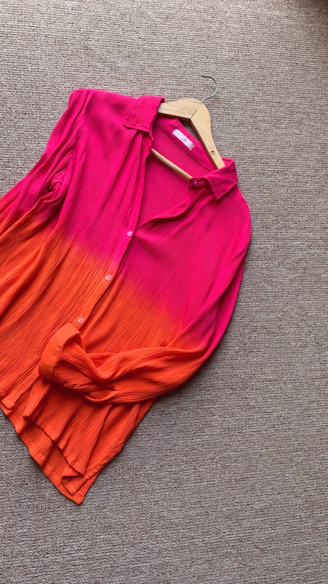 The Sundown Shirt : Pink And Orange Ombré