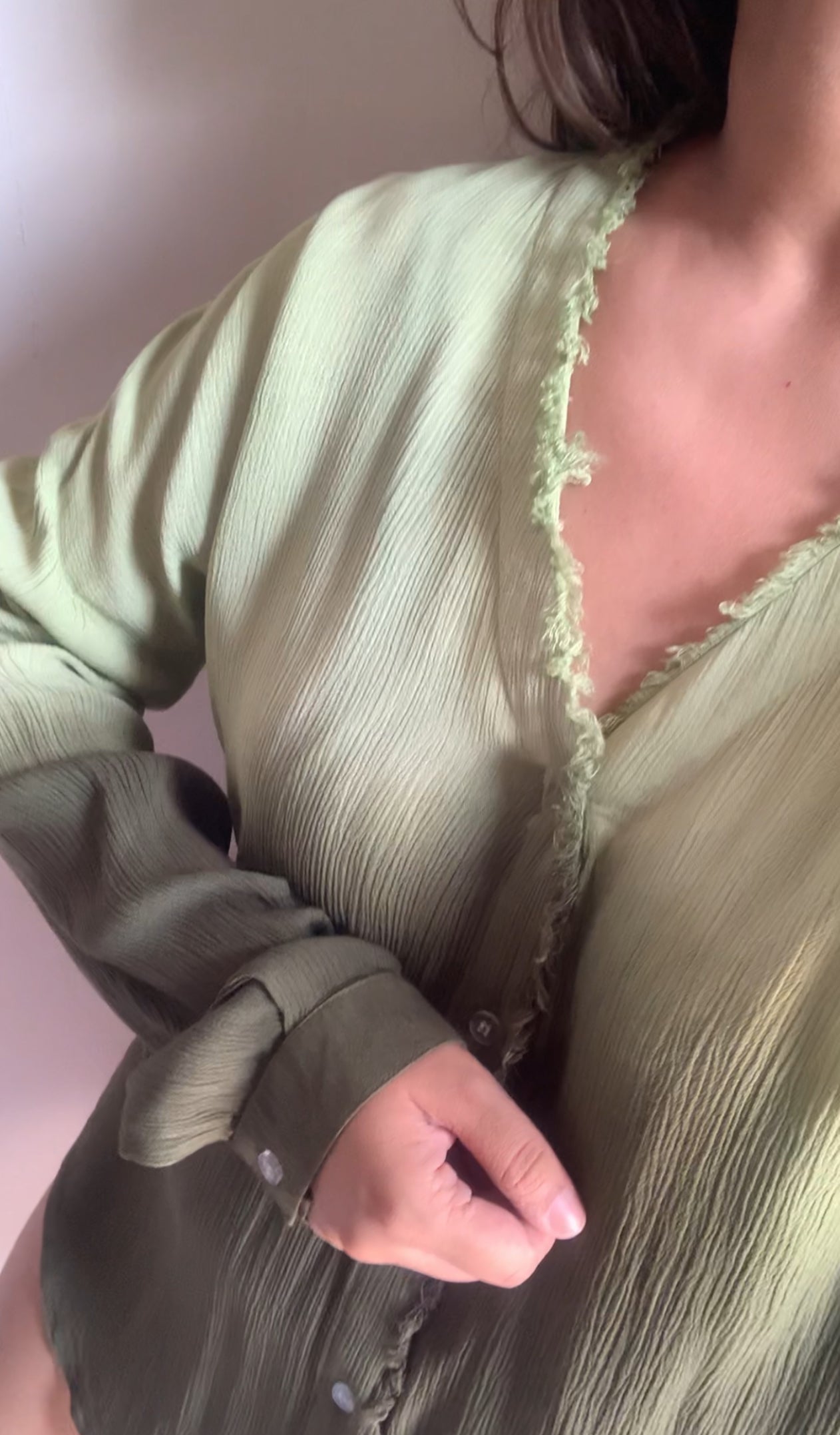 The Wavelet Shirt : Olive Ombrè