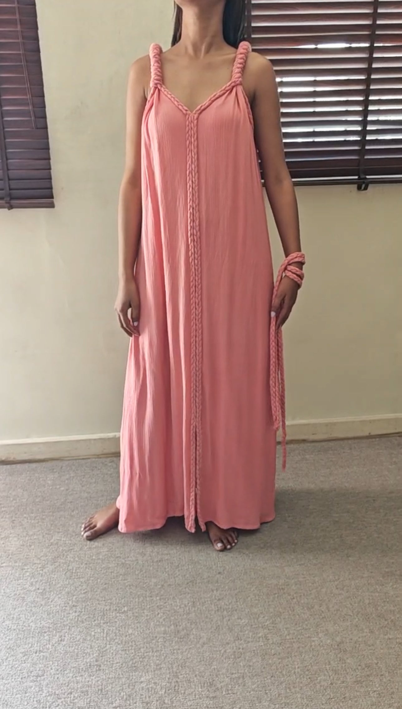 The Solara Maxi : Salmon Pink