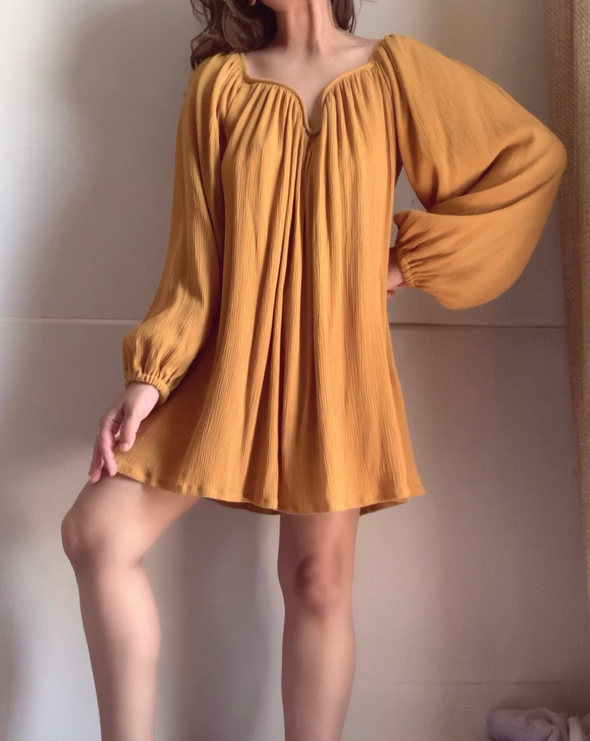 The Valentina Dress : Mustard