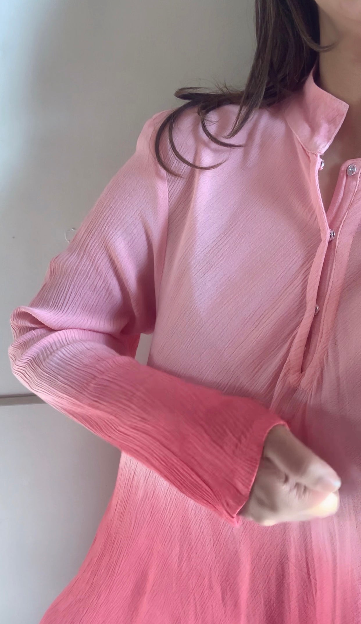 The Cora Set With Sleeves : Light Pink Ombré