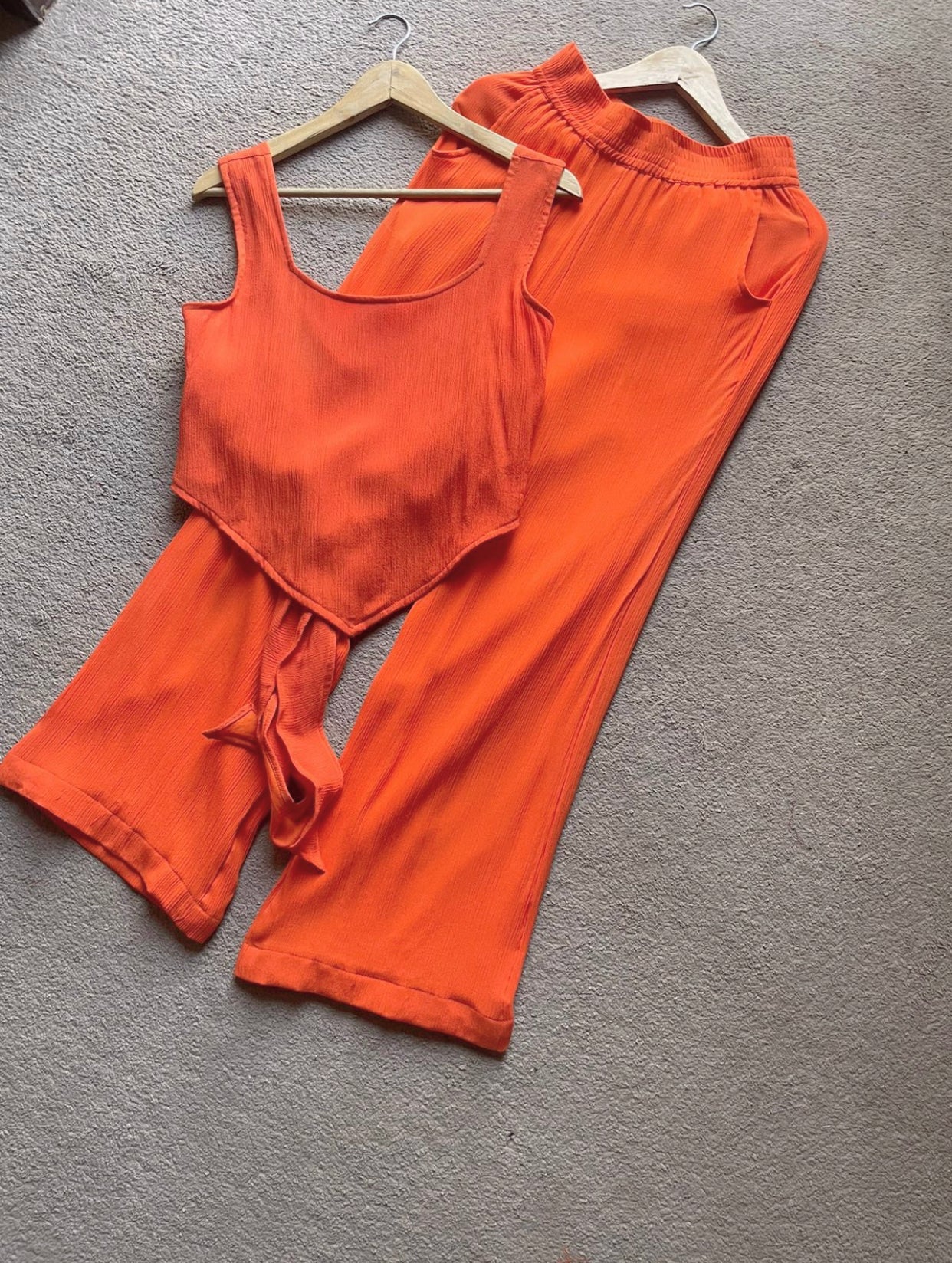 SCARF TOP + POSEIDON PANTS : Orange