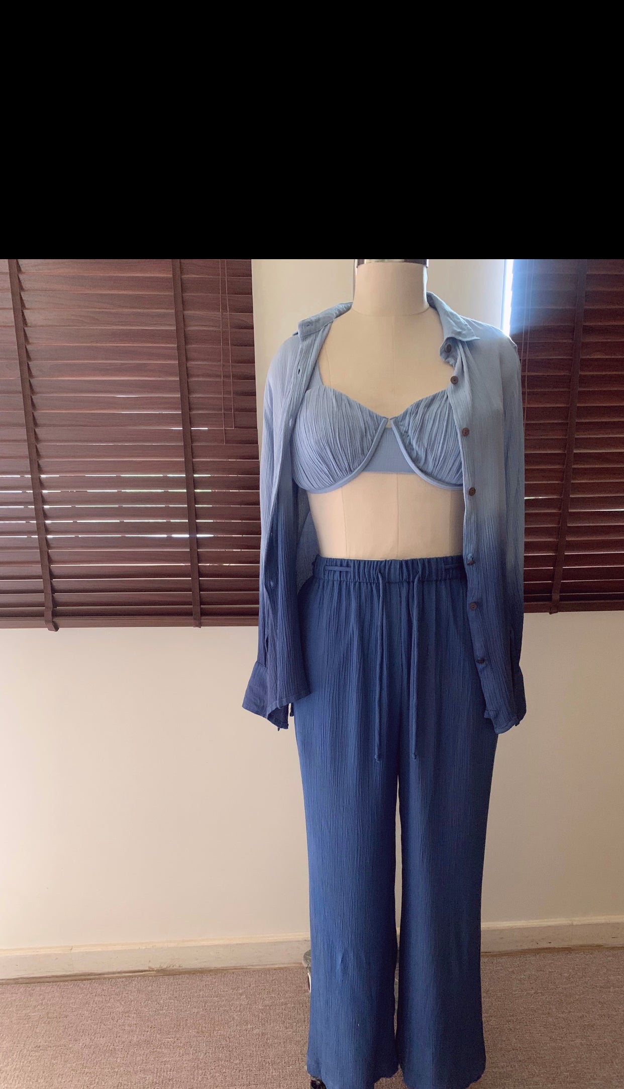 The Sand Set + The Shell Bralette : Blue Ombré