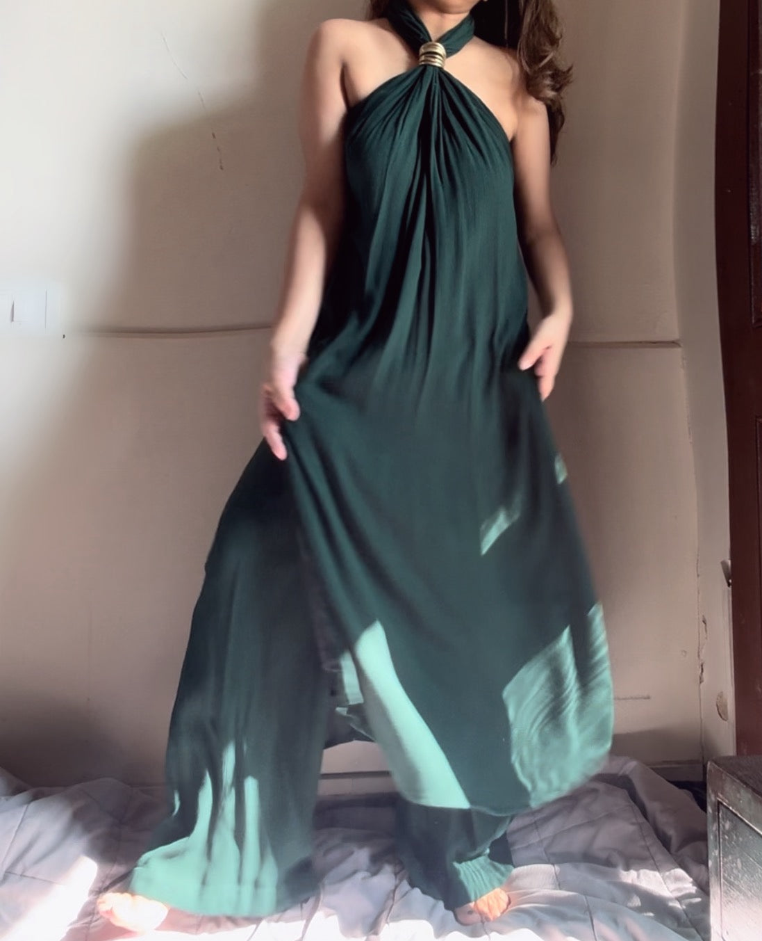 The Gloria Long Aurum : Forest Green