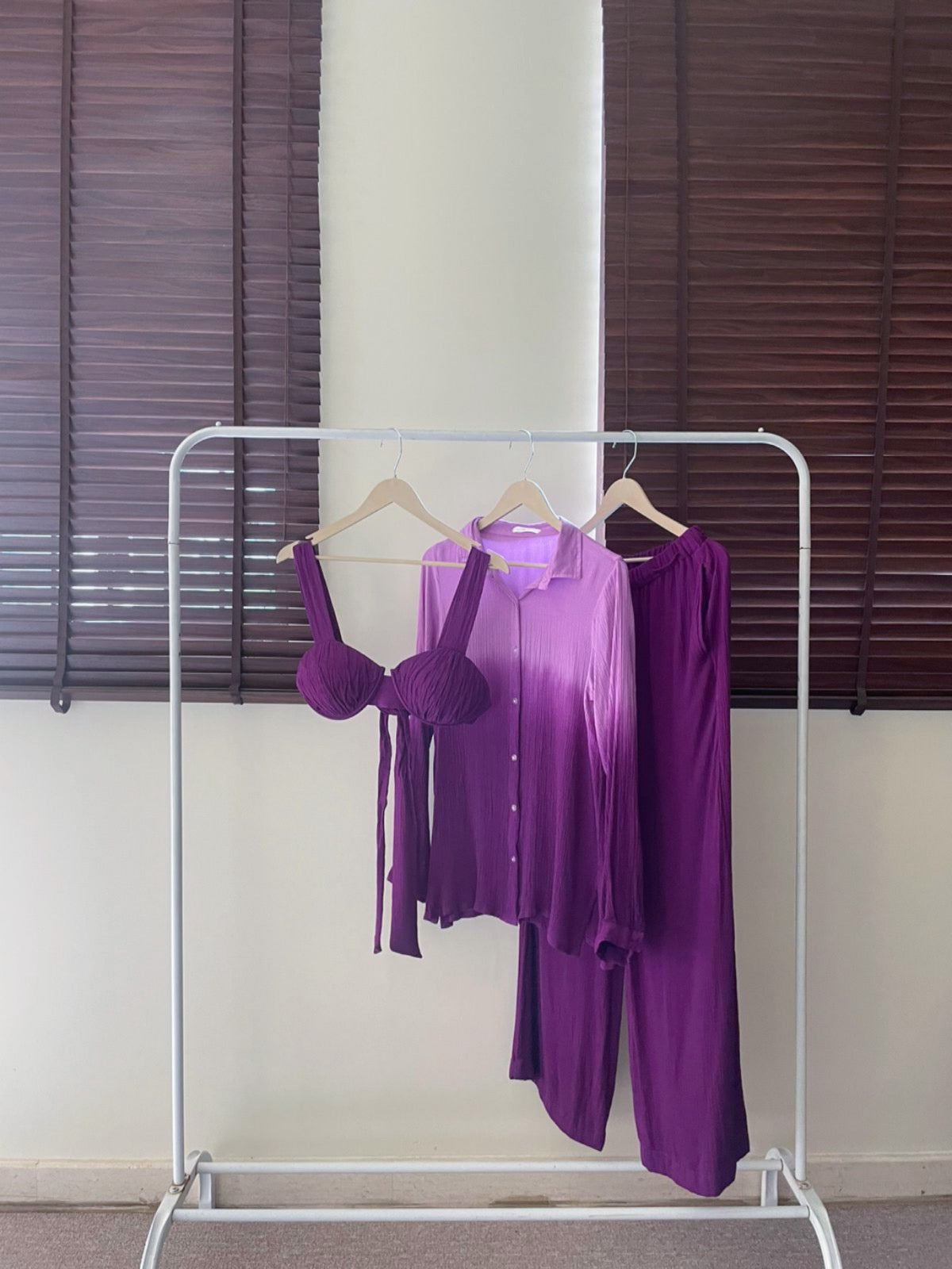 The Sand Set + The Shell Bralette : Lavender And Purple ombré