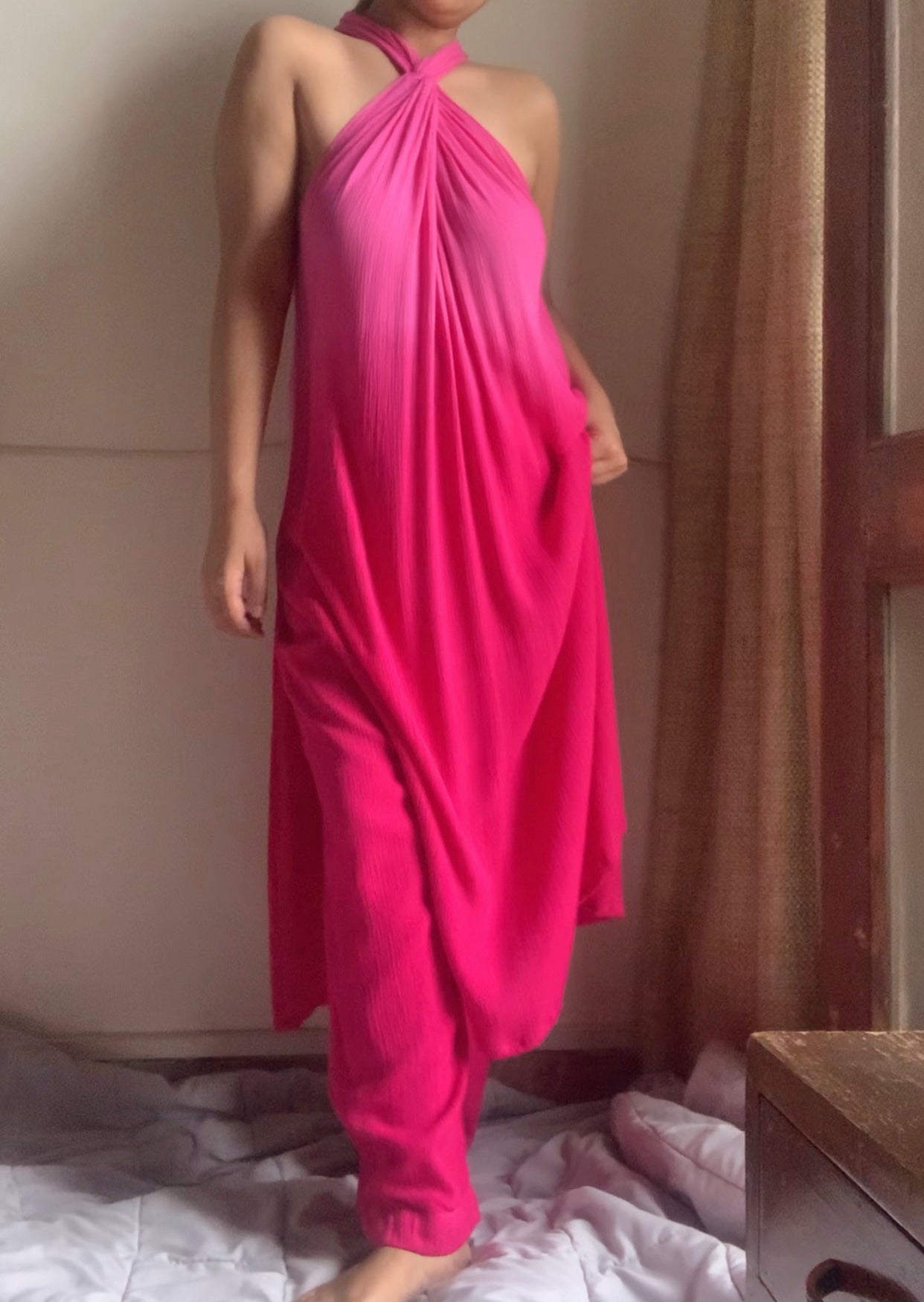 The Gloria Long Set : Fuchsia Ombré