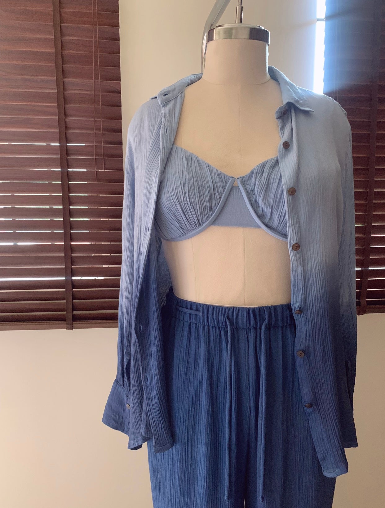 The Sand Set + The Shell Bralette : Blue Ombré