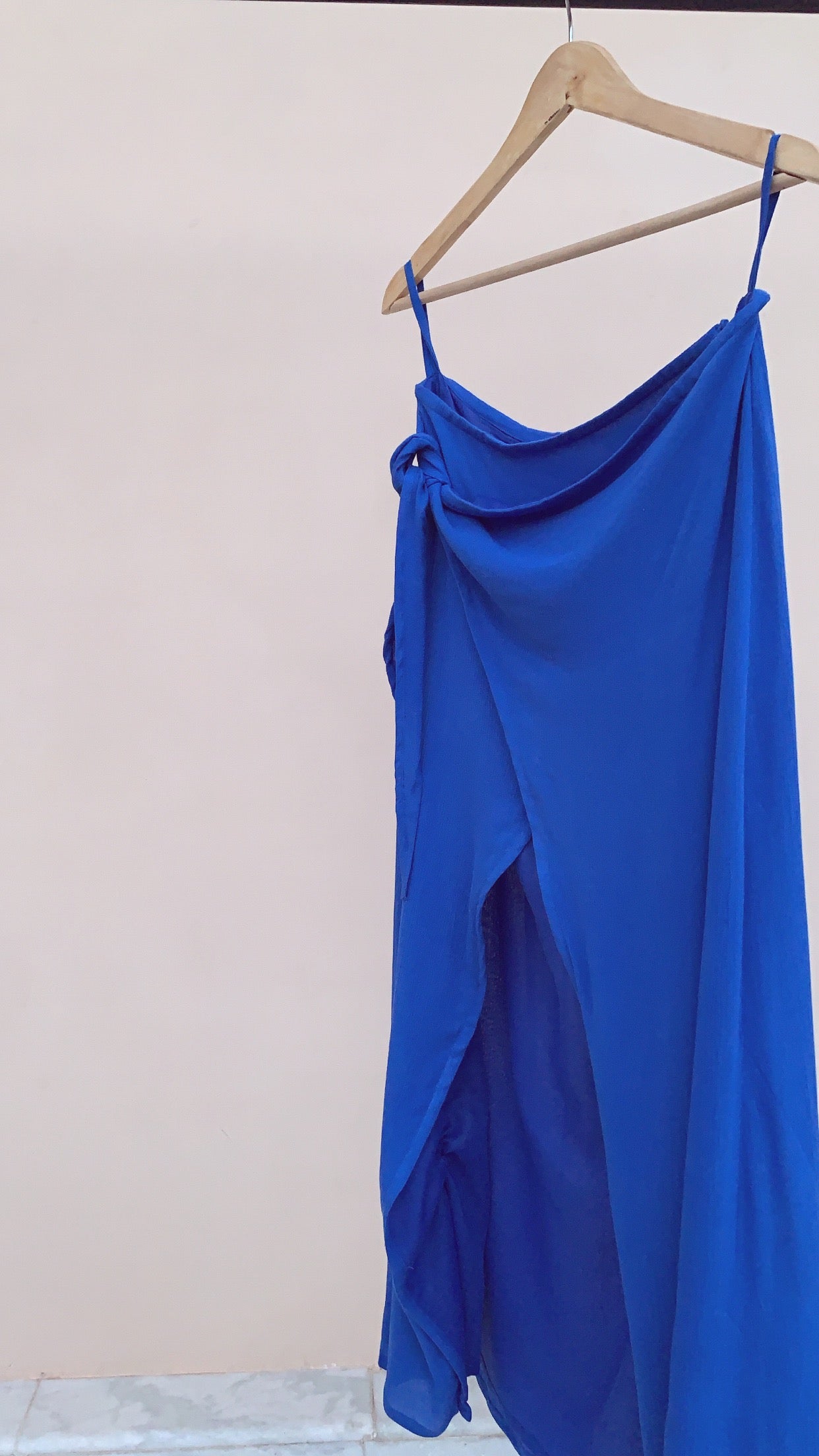 Cobalt Blue Wrap Skirt