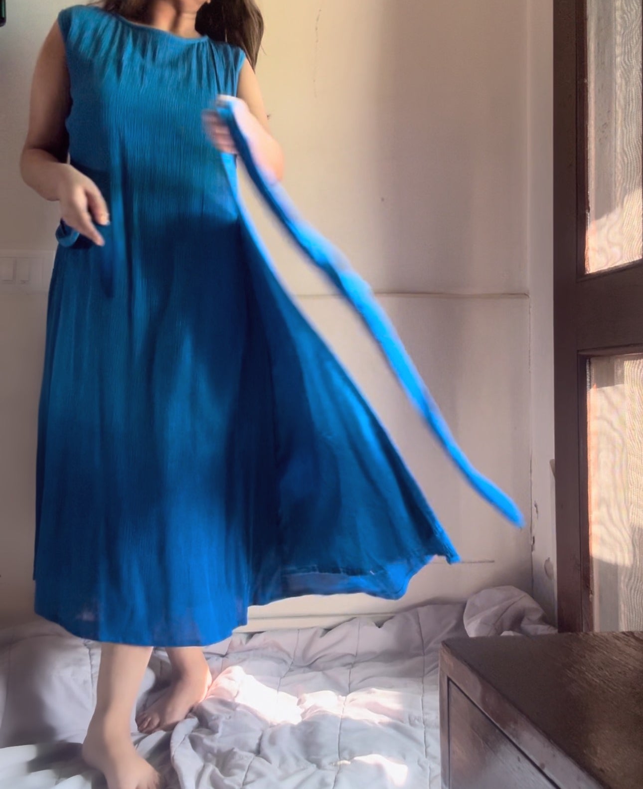 The Indigo Tide Dress : Cobalt Blue Ombre