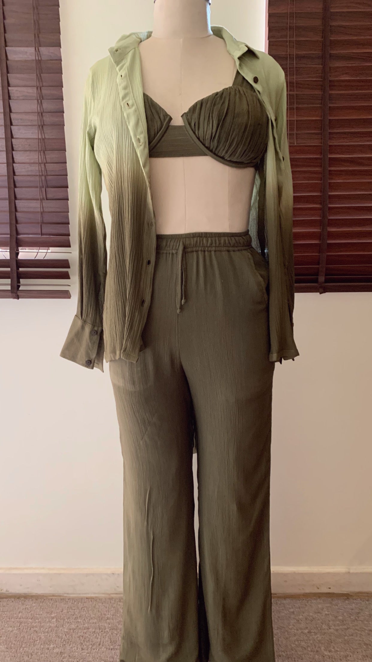 The Sand Set + The Shell Bralette : Olive Ombre
