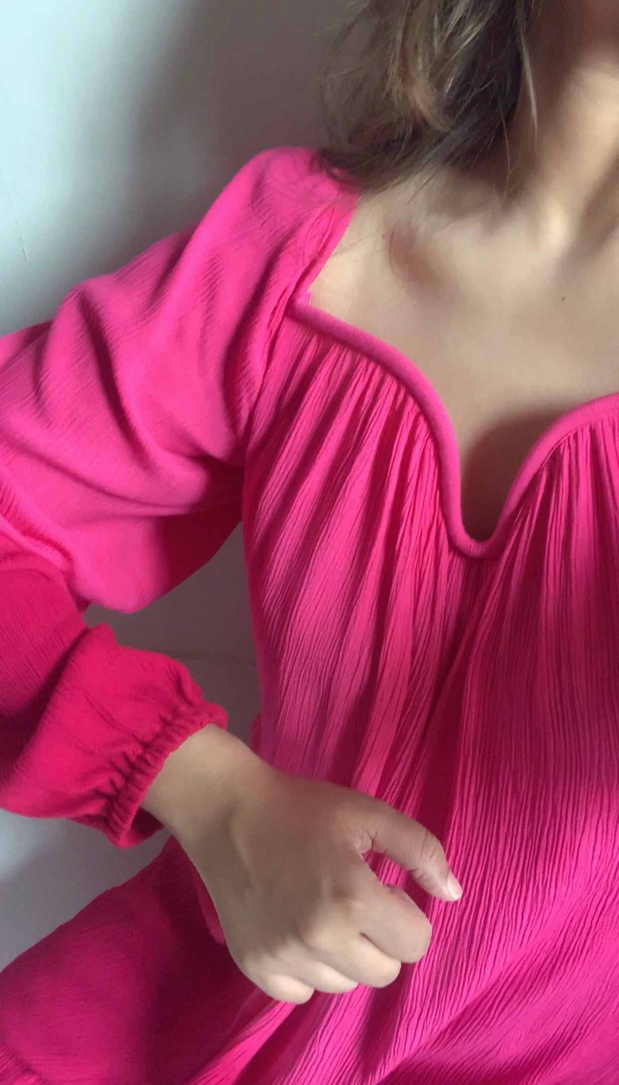 The Valentina Kurta Set : Fuchsia  Ombré