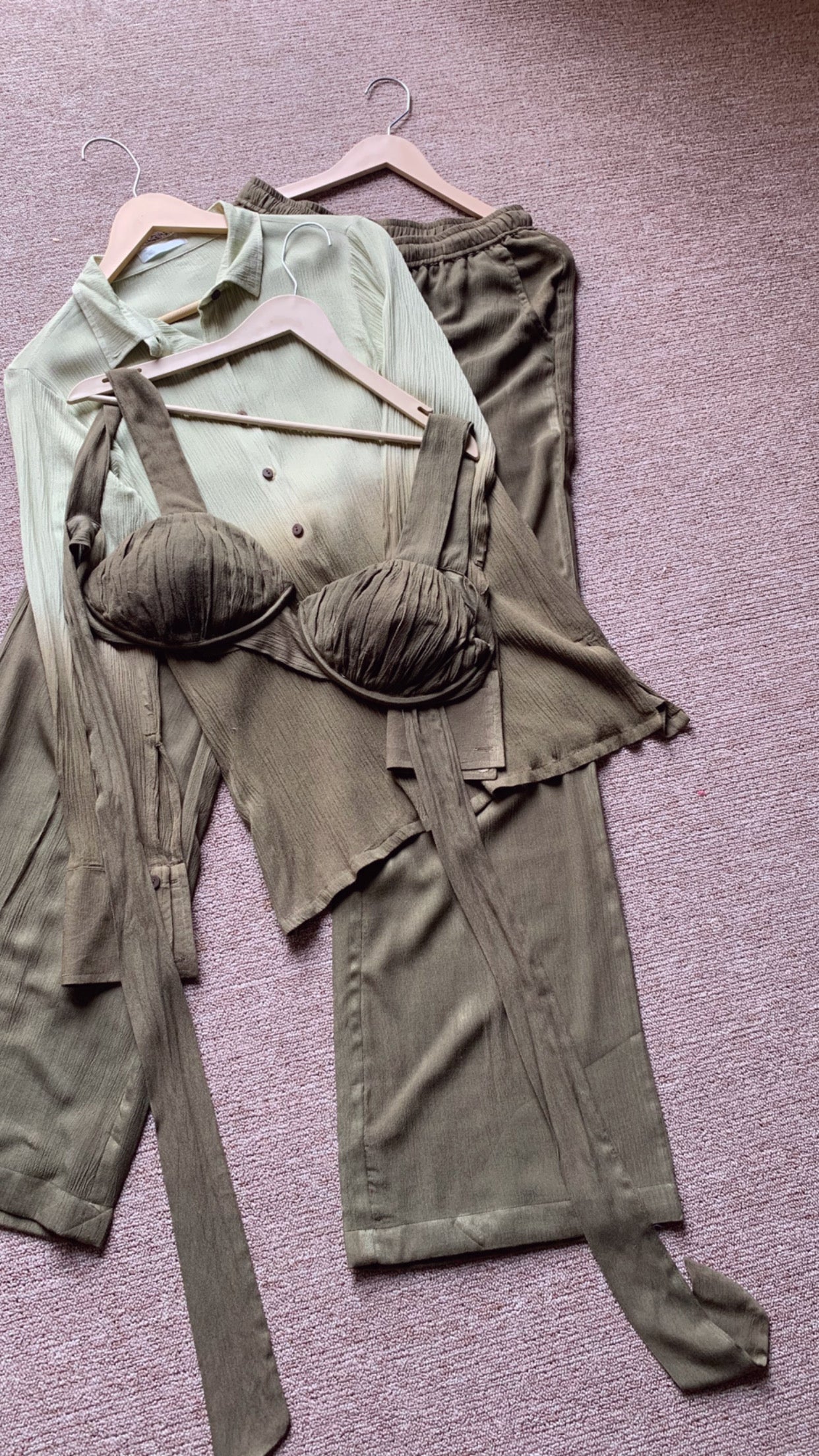 The Sand Set + The Shell Bralette : Olive Ombre