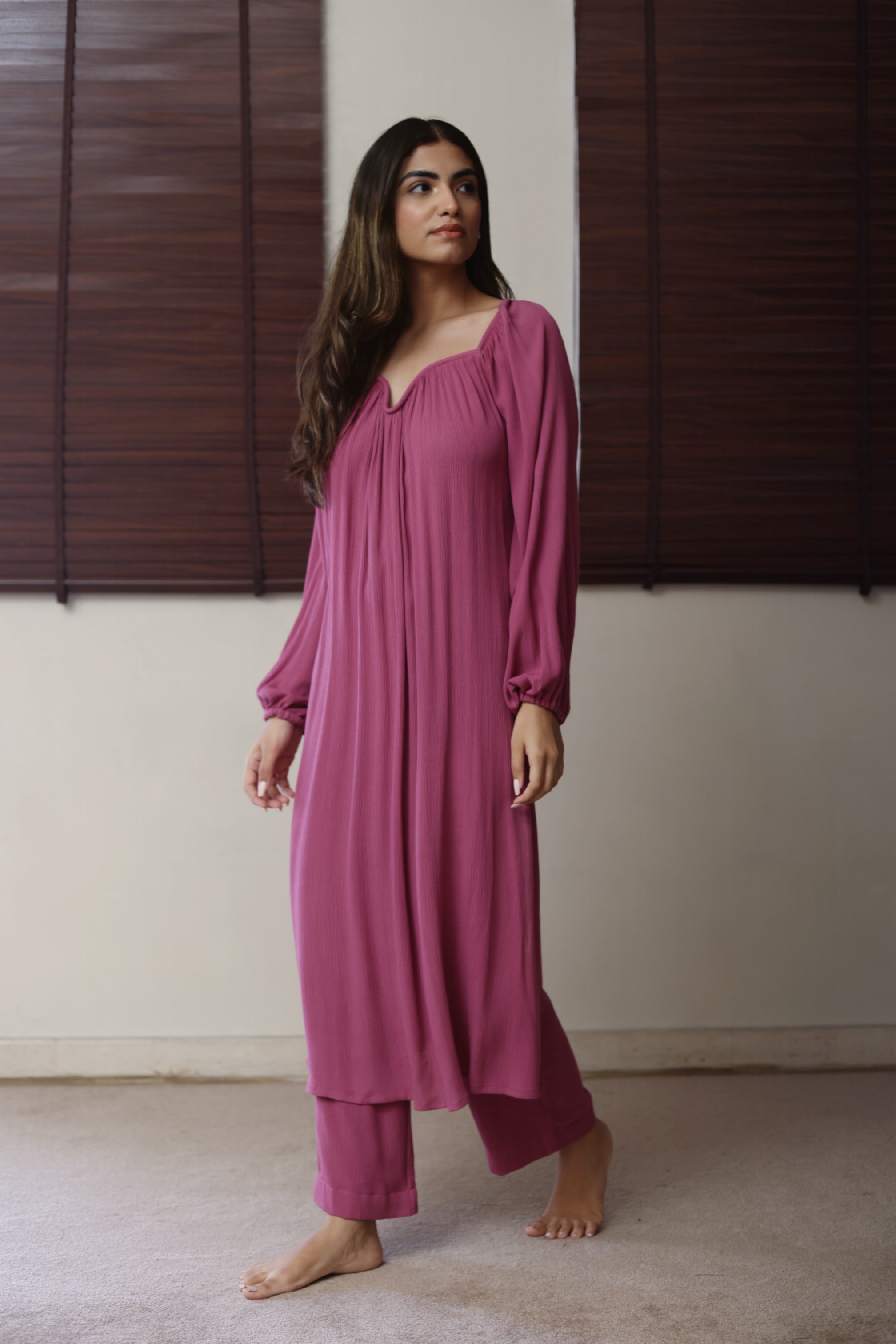 The Valentina Kurta Set  : Mauve