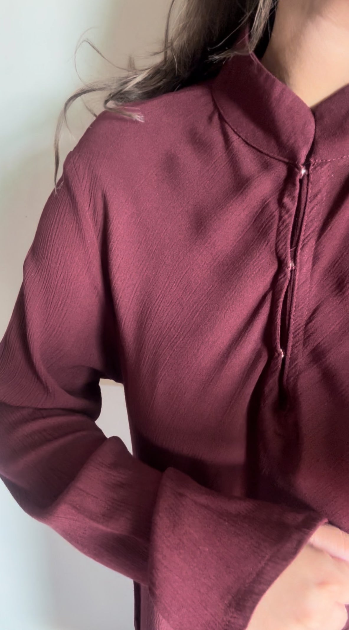 The Cora With Sleeves : Oxblood Red