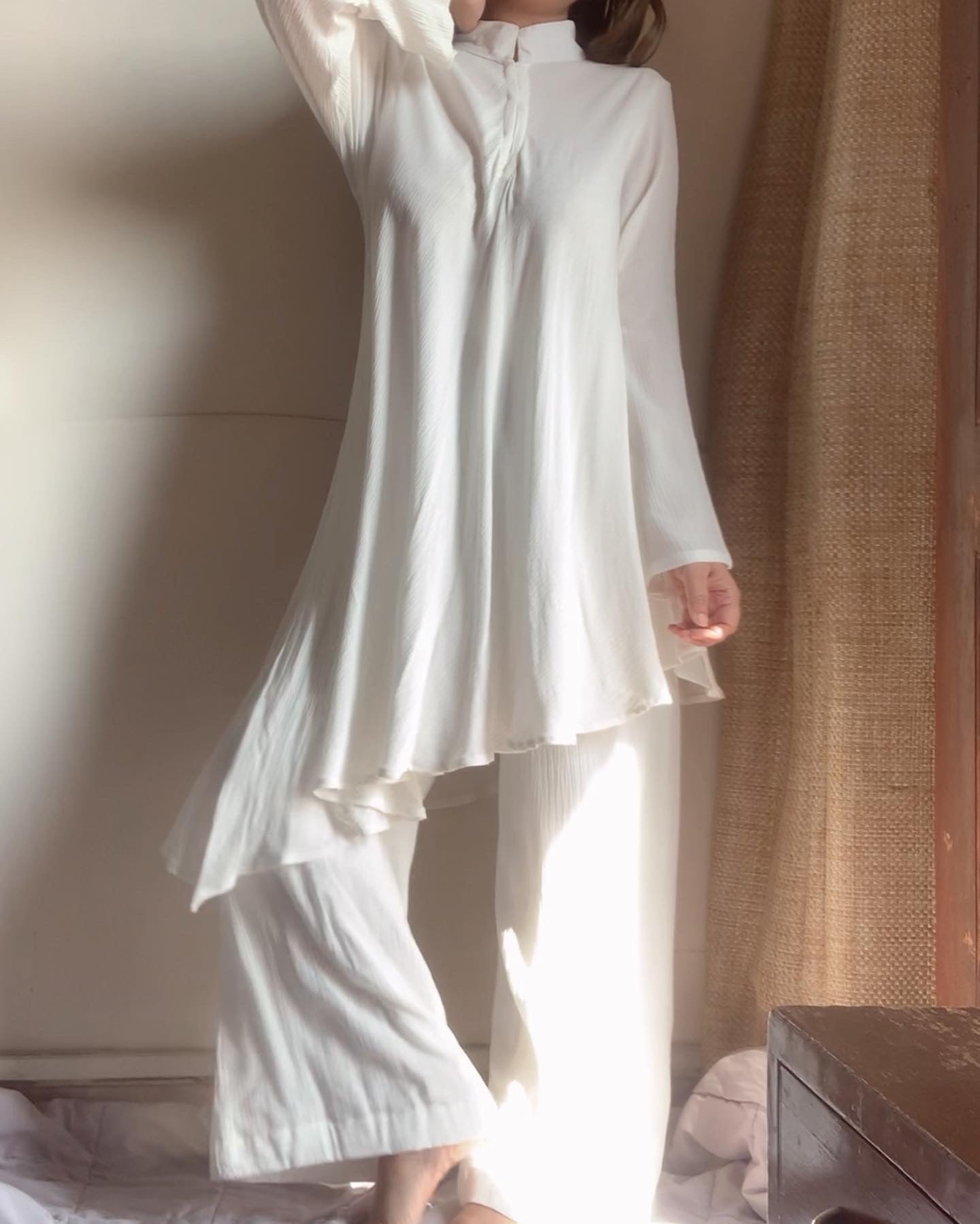 The Cora With Sleeves : White