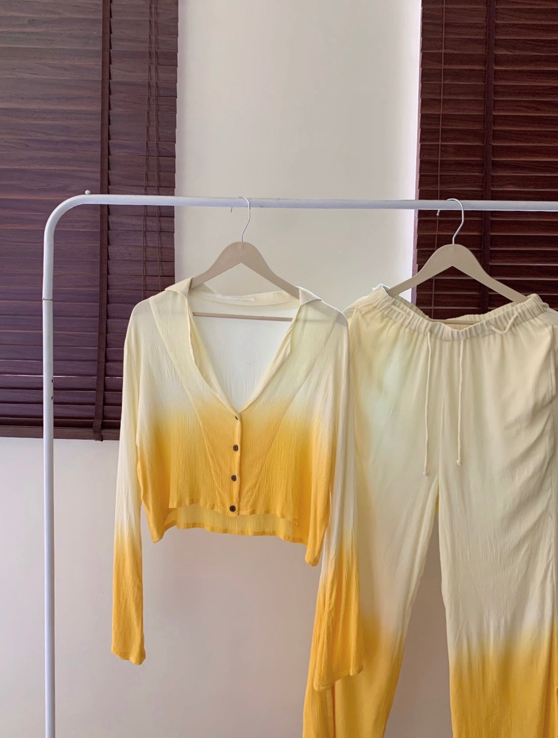 The Marcell Top + The Banded Tulip Pants : Yellow Ombre