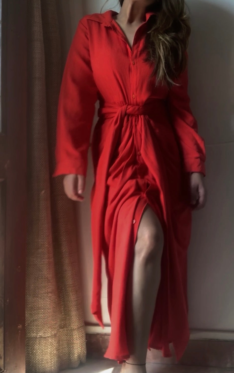 THE GODDESS OF EARTH DRESS : Cherry Red