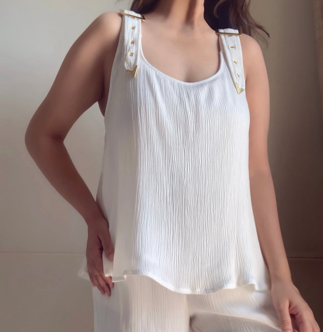 The Harlow Top :  White