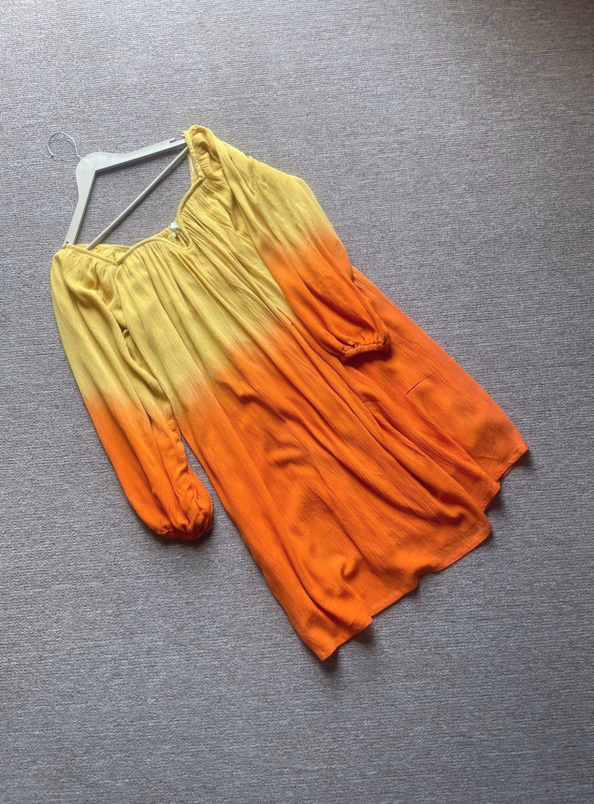 The Valentina Midi :  Yellow And Orange Ombre