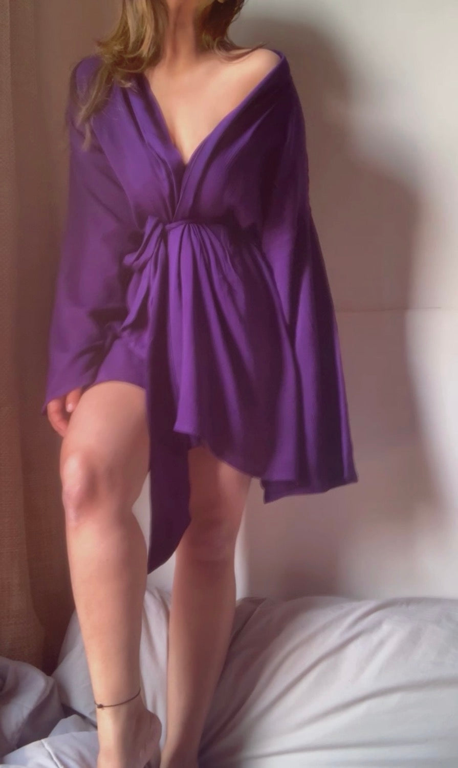 THE AMBER : Purple Robe + Shorts