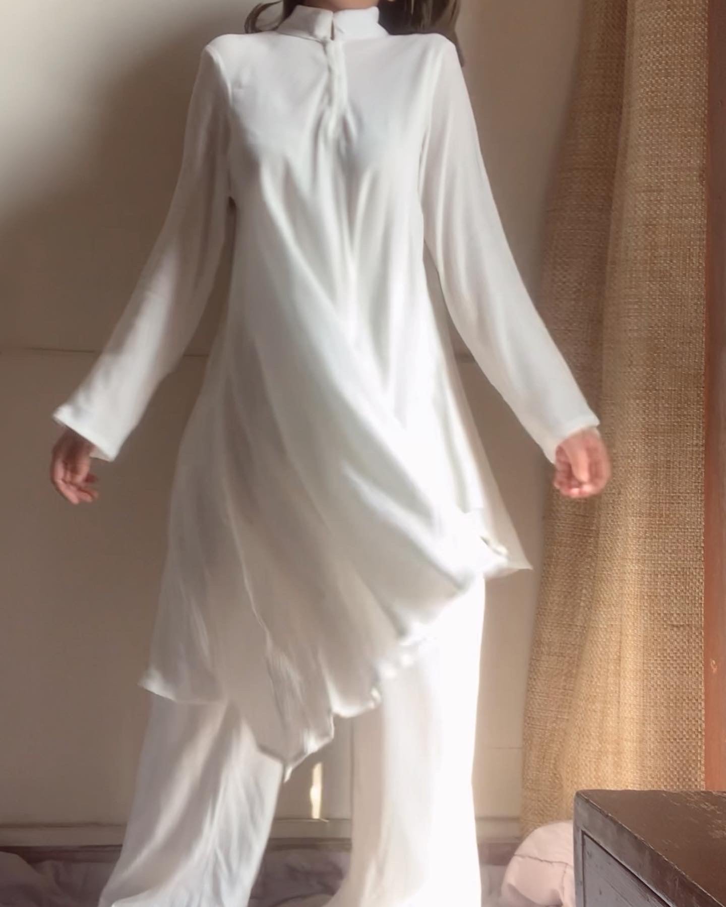 The Cora With Sleeves : White