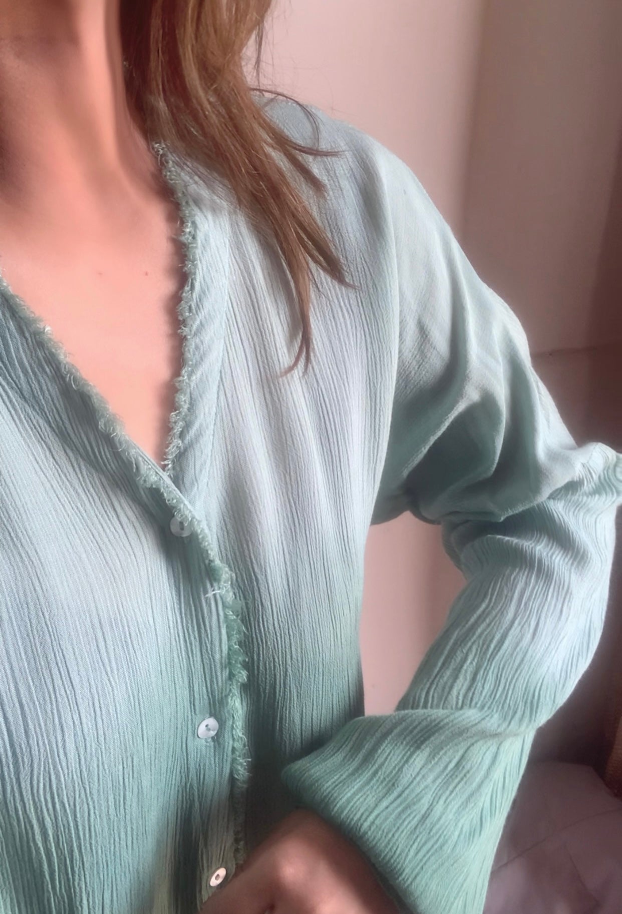THE WAVELET SHIRT : Ombré Mist Green