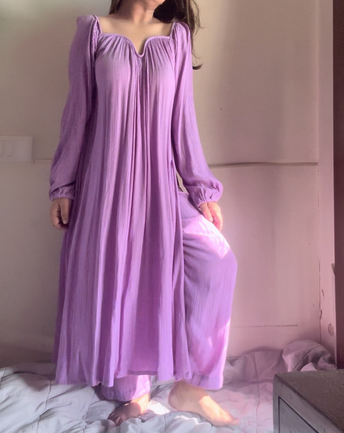 The Valentina Kurta Set : Lavender