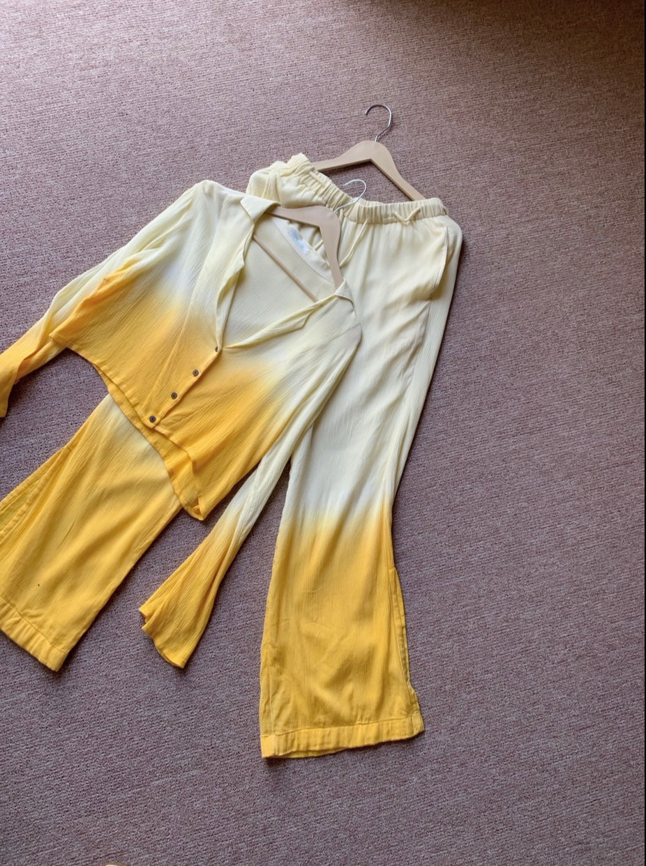 The Marcell Top + The Banded Tulip Pants : Yellow Ombre