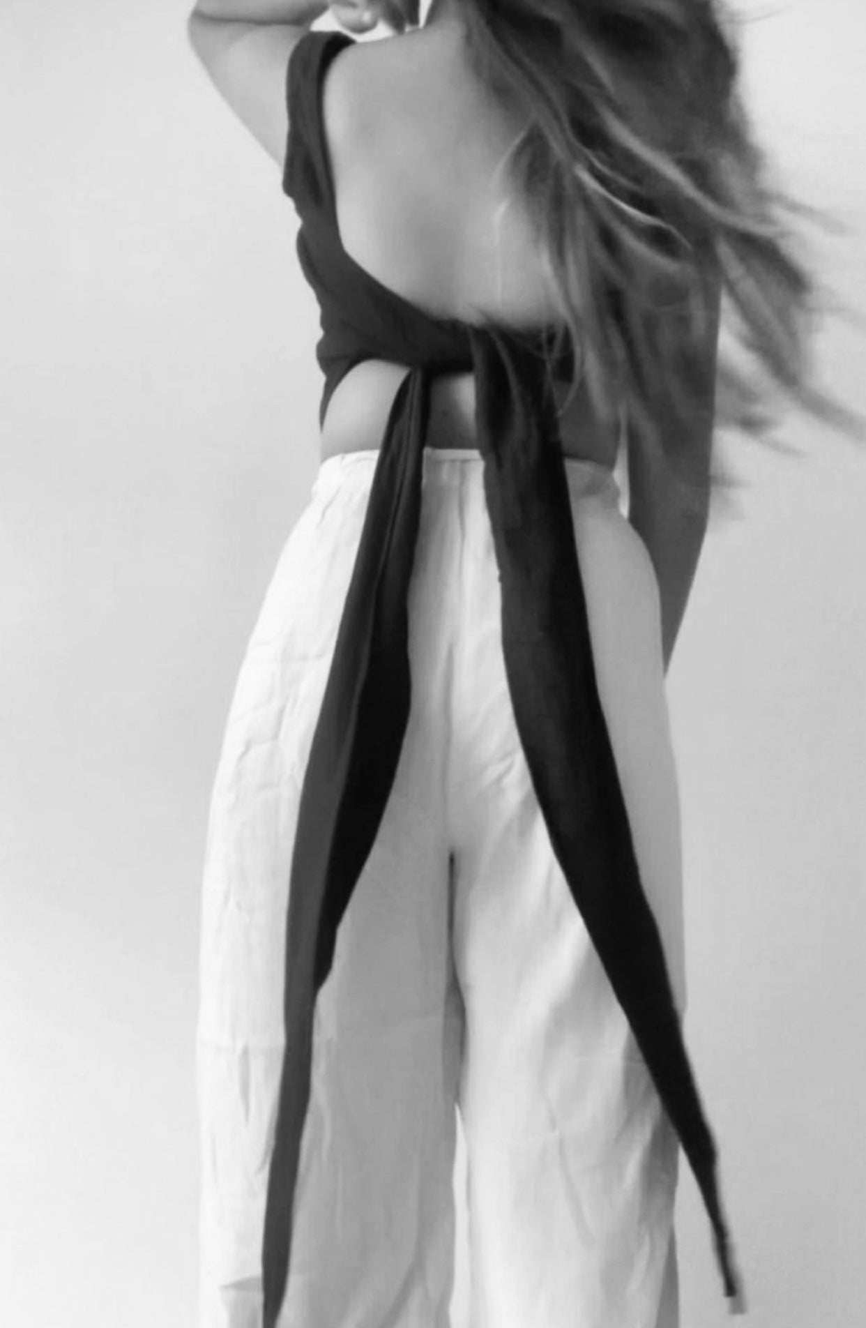 THE SCARF TOP : Peach And Orange  Ombré