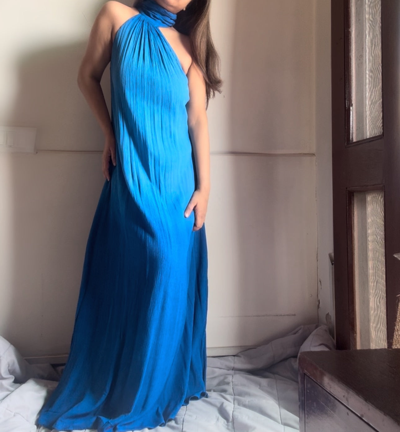 The Tropical Sunset Dress :  Cobalt Blue  Ombre