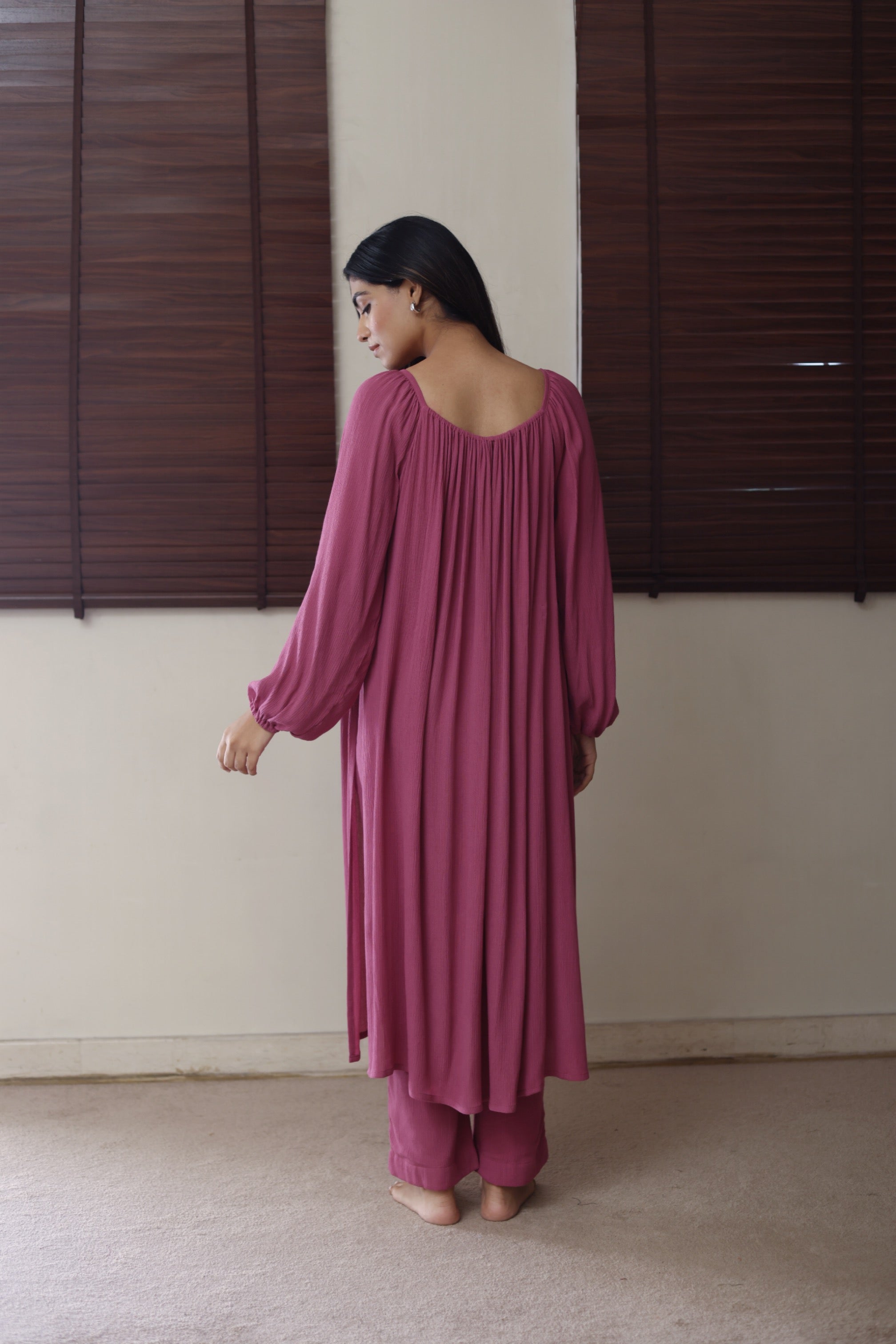 The Valentina Kurta Set  : Mauve