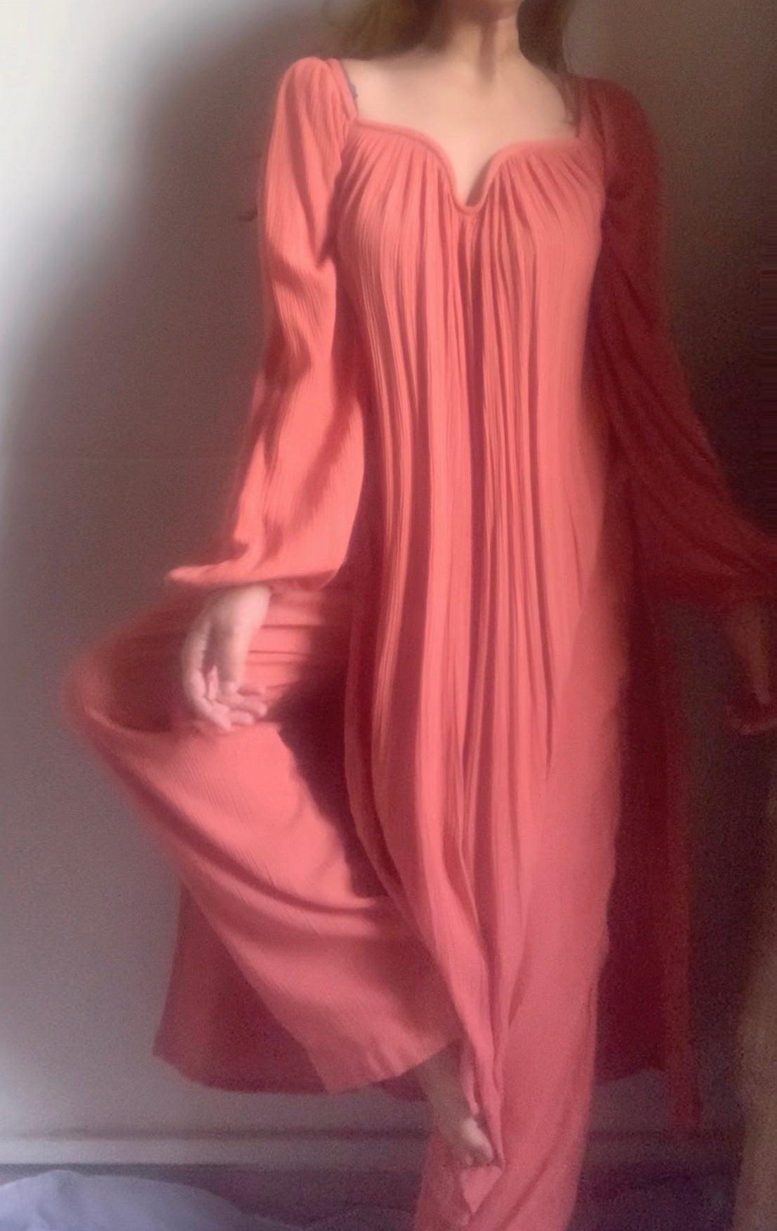 The Valentina Kurta Set : Salmon