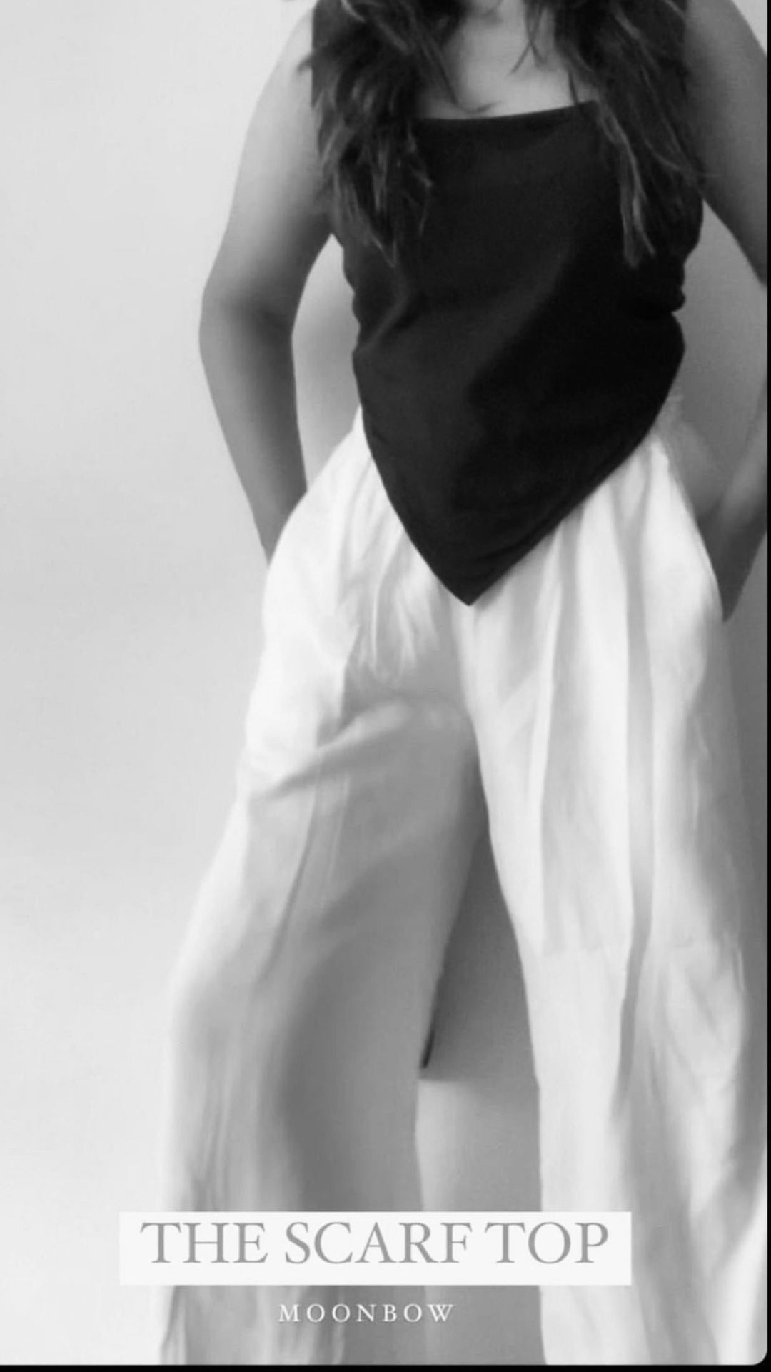 SCARF TOP + BANDED TULIP PANTS : Custom