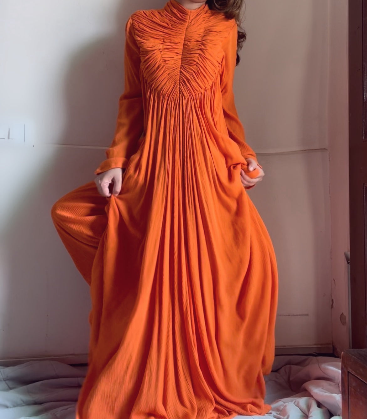 The Horizon Blush Set With Sleeves : Tangerine