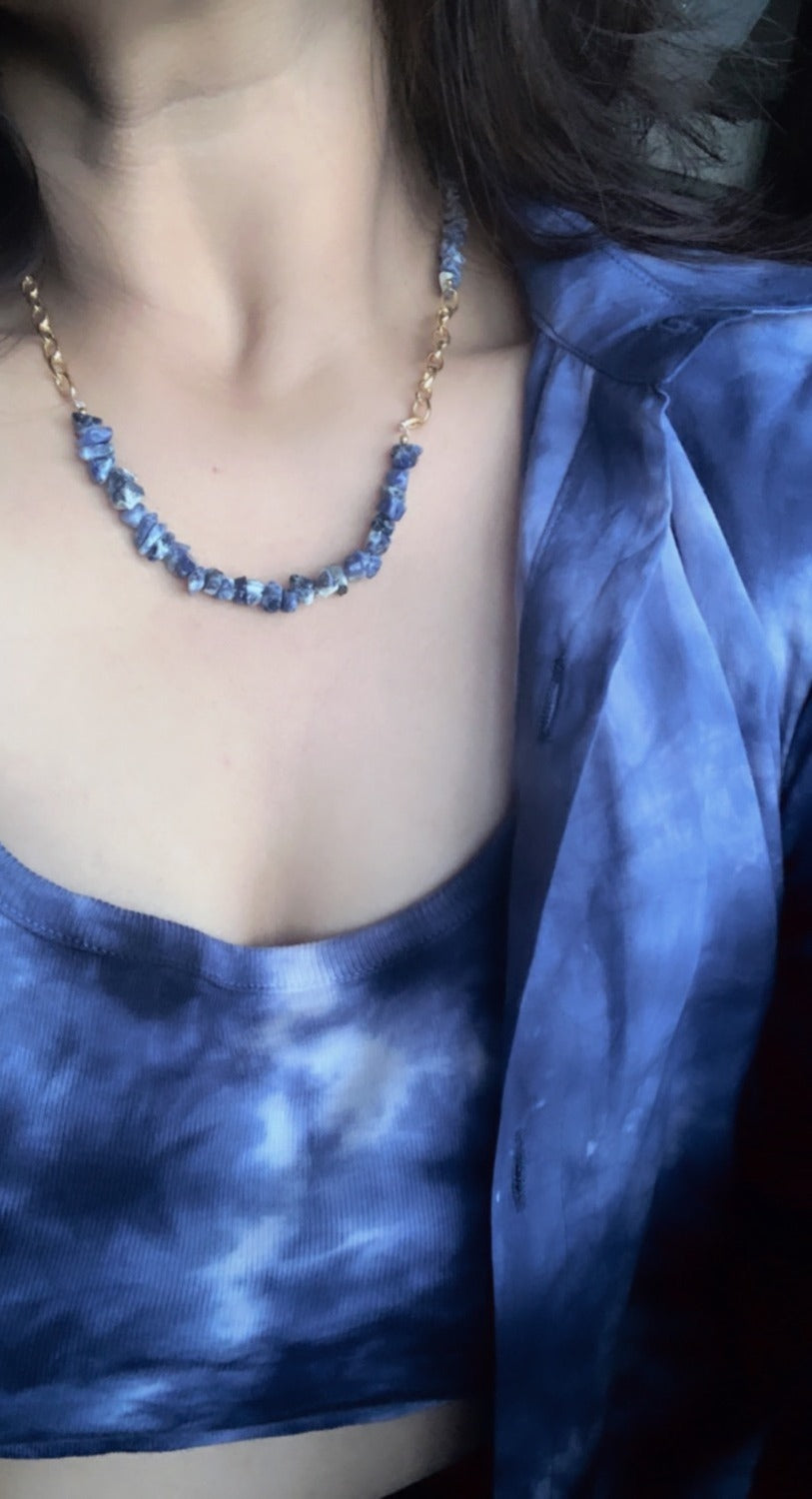 THE DARK SEVEN SEAS SHIRT , BRALETTE AND HALF NECKLACE