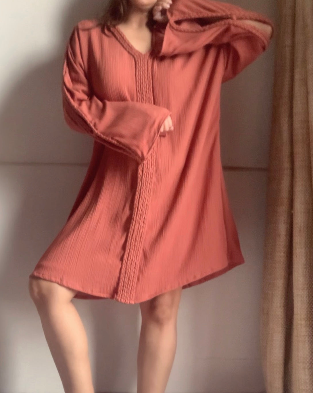 The Hestia Dress : Brick Orange