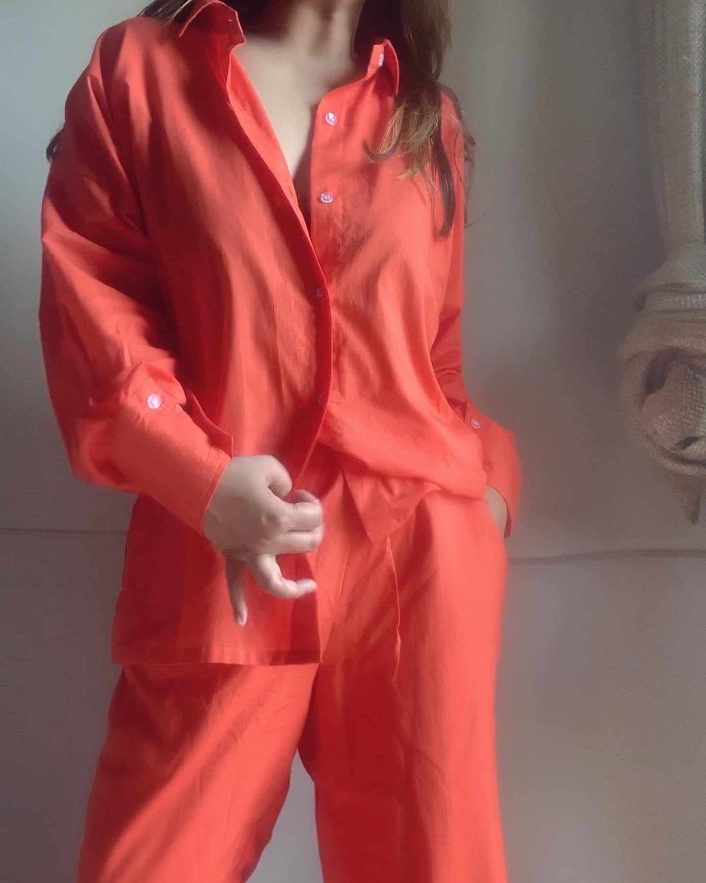 THE BAY SET with pants : Orange