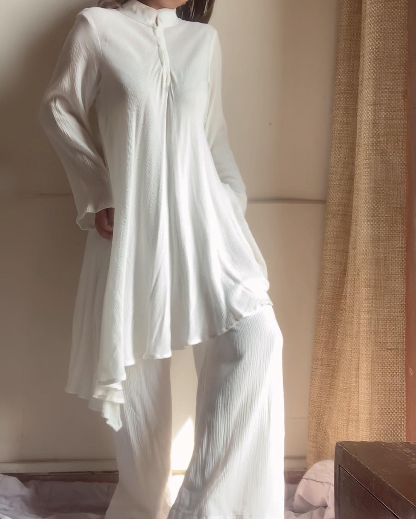 The Cora With Sleeves : White