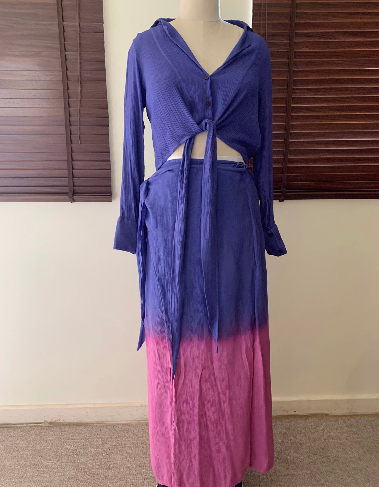 The Palm Days Set  Dark Lilac And Pink Ombré