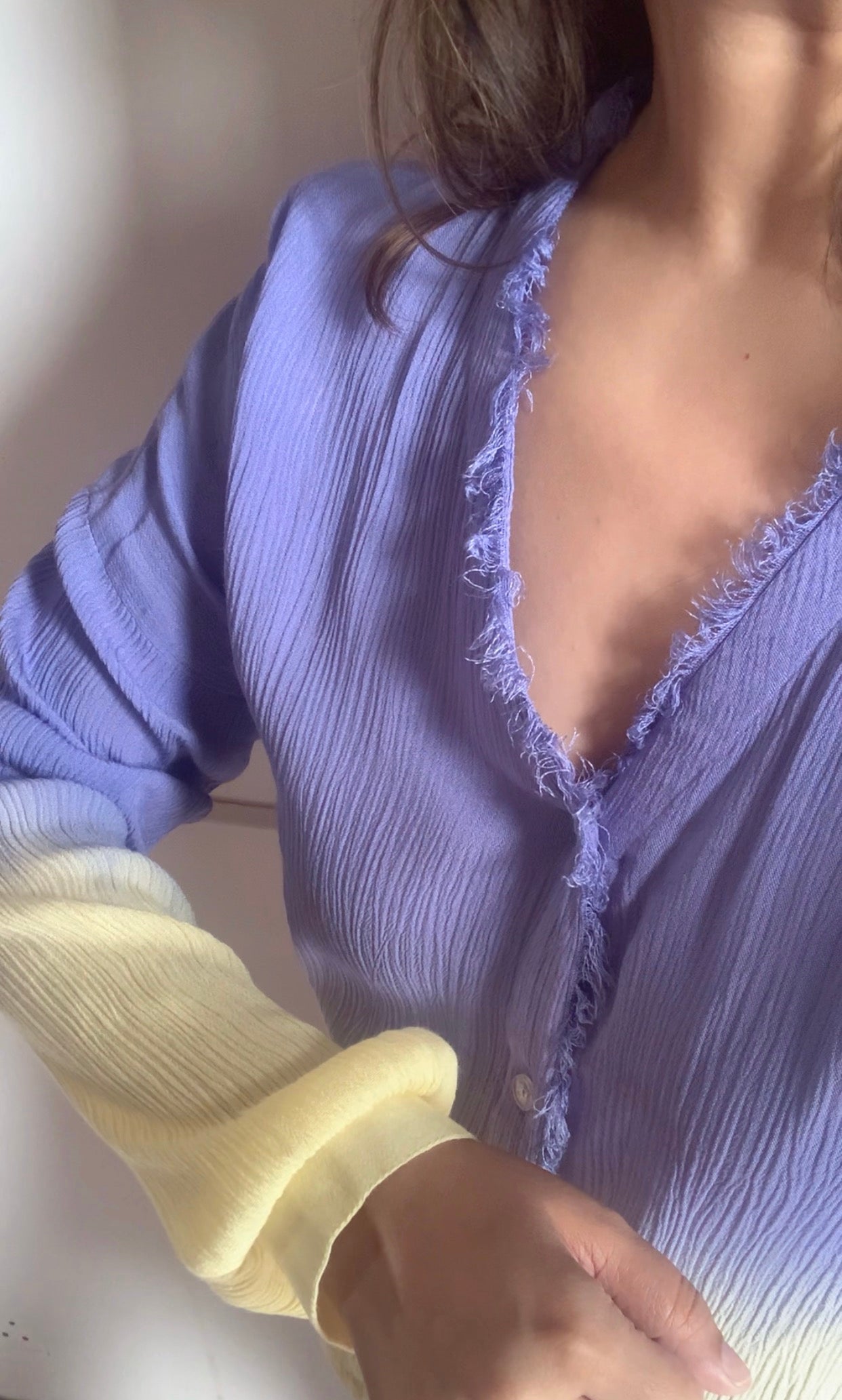The Wavelet Shirt : Lilac And Yellow Ombré