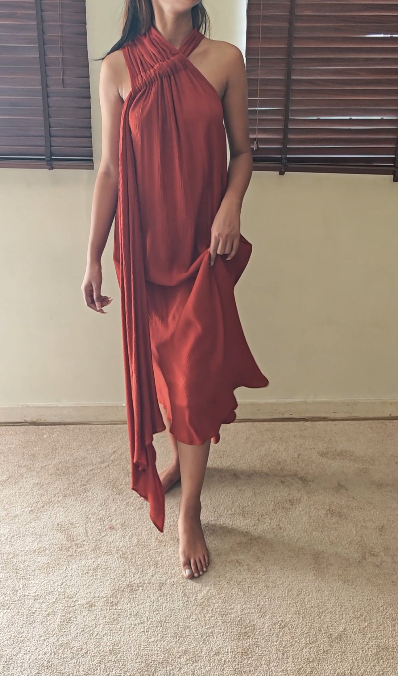 The Warm Earth Dress : Rust Orange