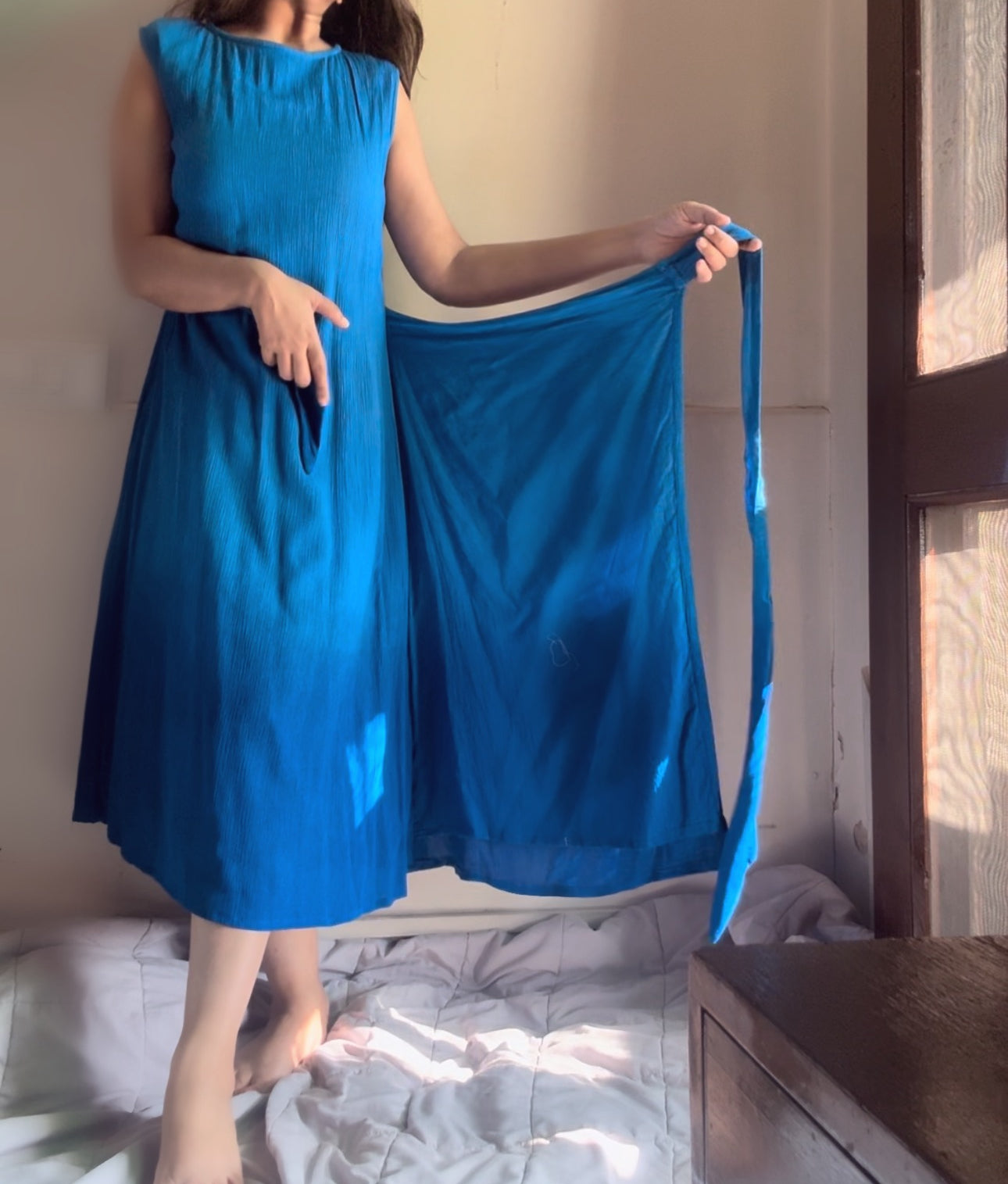 The Indigo Tide Dress : Cobalt Blue Ombre